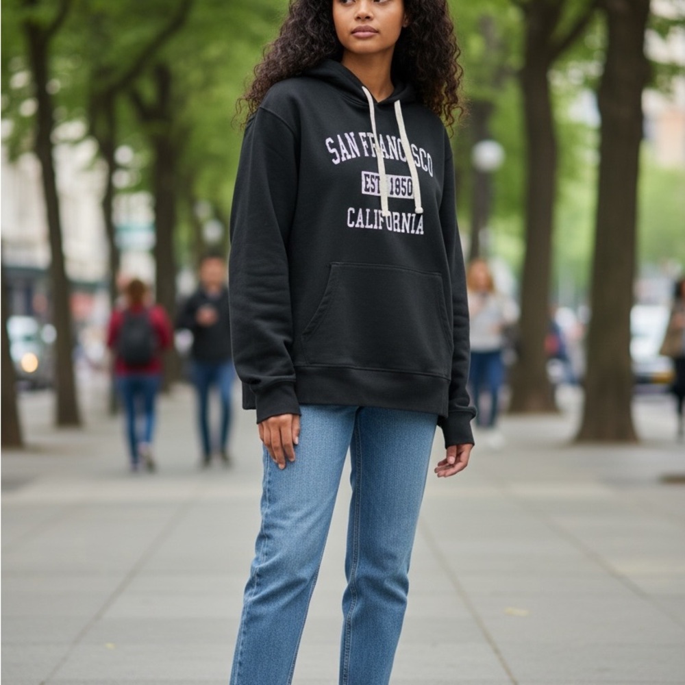 San Francisco California Women's Black Hoodie new with tags - Picture 14 of 14